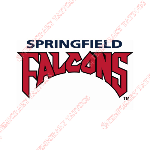 Springfield Falcons Customize Temporary Tattoos Stickers NO.9140